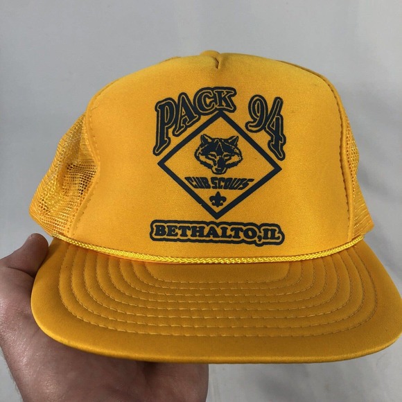 Cub Scout Hat Cap Pack 94 Bethalto Illinois Yellow Snapback One Size Fits Most - Picture 11 of 11